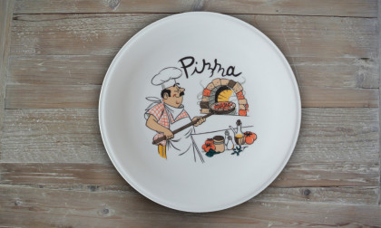 Pizzabord met decor