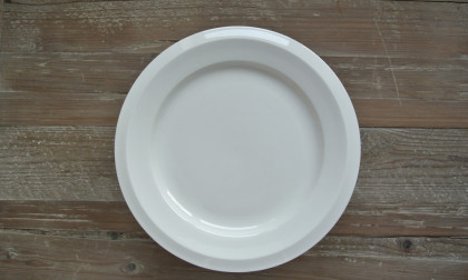 Bord rond Detie creme porselein